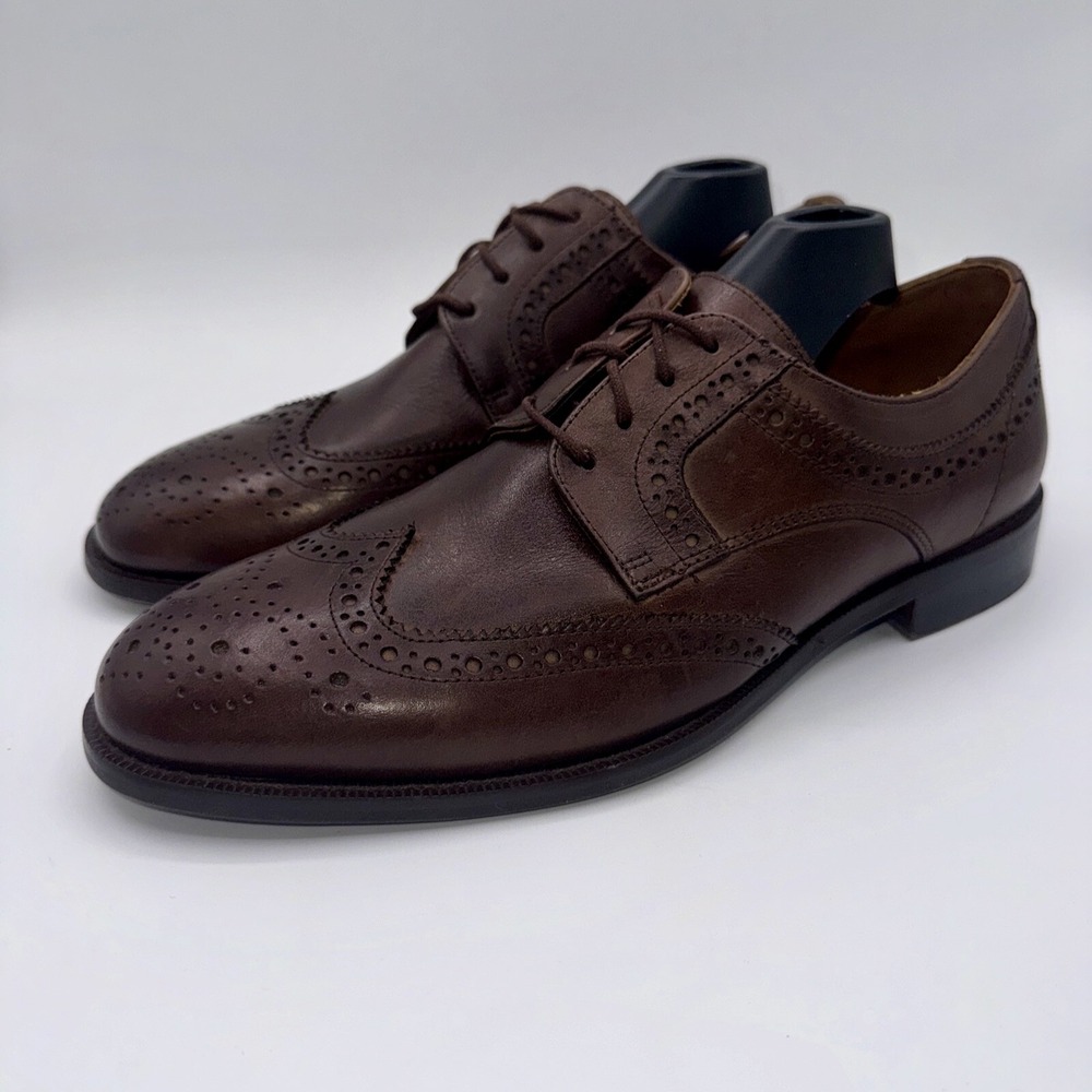 Donald Pliner Damien Derby Men's Size 8.5 M Brown Leather Wingtip